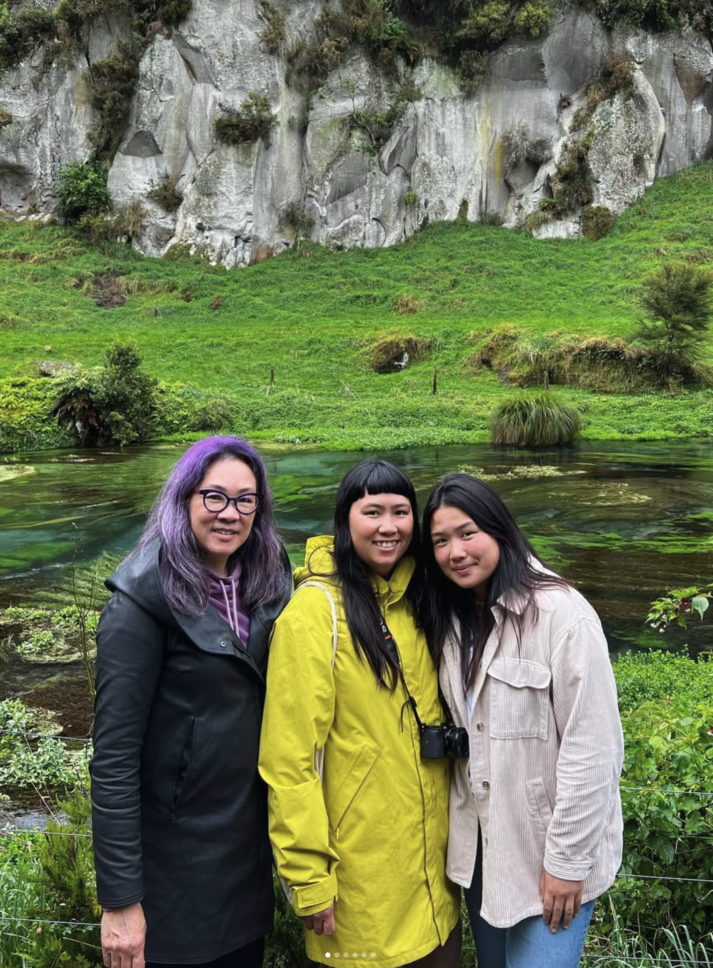 Carole, and Daughters Elena and Dara in Blue Spring Putaruru, New Zealand